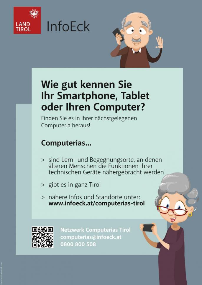 Plakat zu Computerias in Tirol 